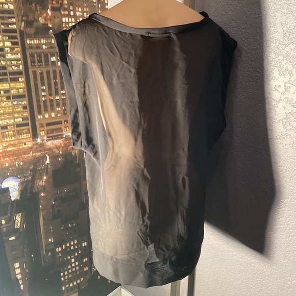 FASHION EXIT - vest tank: black sequins w gold sequin skulls, sheer rear - L - Picture 15 of 16